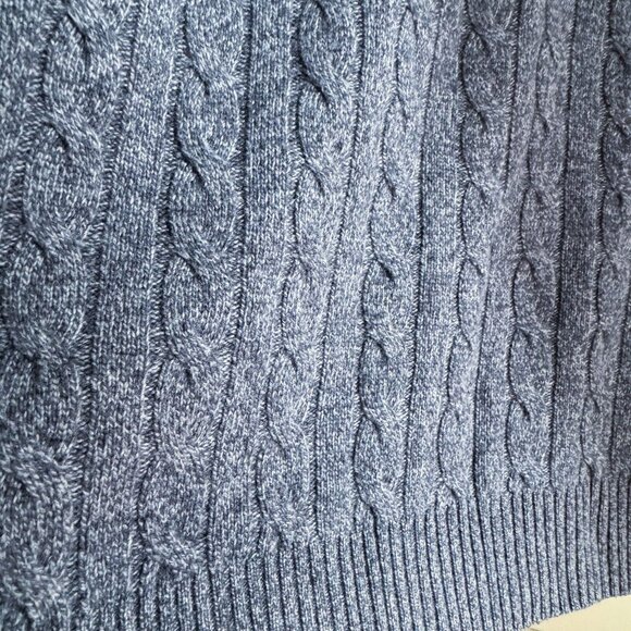 Brooks Brothers Gray Cable Knit Zip Up Sweater - Picture 5 of 6
